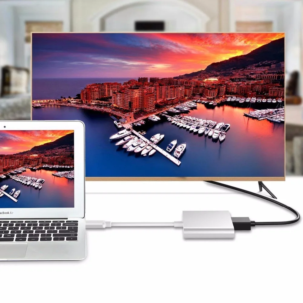 3 в 1 USB 3,1 Тип C к VGA адаптер Multi порты и разъёмы USB 3,0 хаб с тип-c Женский зарядки порты и разъёмы видео конвертер для MacBook Pro