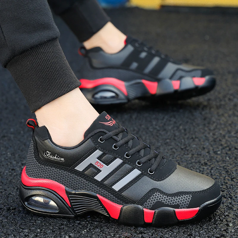 Мужские кроссовки высокого качества из воздушной кожи Уличные Zapatos Мужская