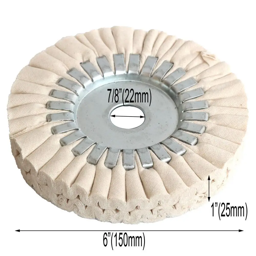 2X 6Inch 150*25mm Polishing Buffing Grinding Wheel Wool Felt Polisher Disc Pad H
