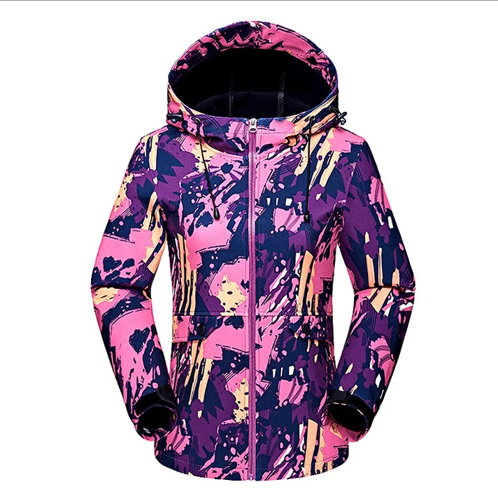 Женская теплая походная водонепроницаемая куртка, дождевик, женские пальто, дышащая флисовая походная куртка для кемпинга - Цвет: 02