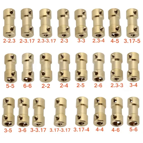 2pcslot Motor Shaft Coupling Coupler Connector Sleeve Adapter Brass Transmission Joint for RC Boat Car Airplane DIY 2pcslot Motor Shaft Coupling Coupler Connector Sleeve Adapter Brass Transmission Joint for RC Boat Car Airplane DIY