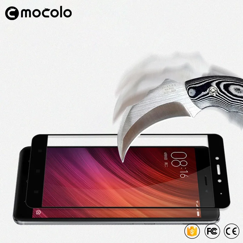 MOCOLO 2.5D Arc Edge Full Cover Tempered Glass Screen Protector for Xiaomi Redmi Note 4/Note 4X