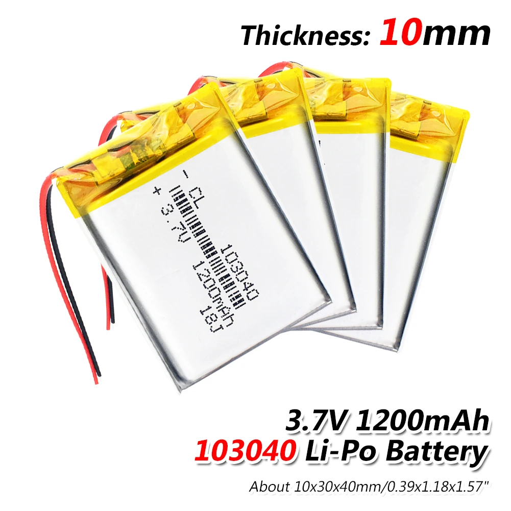 Литий полимерная аккумуляторная батарея 3 7 1200 в 103040 мАч для MP3 MP4 GPS PSP mobile video game PAD E