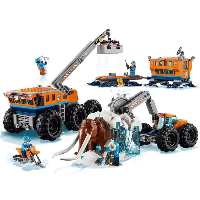 

New City Set Arctic Exploration Mobile Base Compatible With LegoINGLYS City Model Building Block Bricks Toys Children Gifts