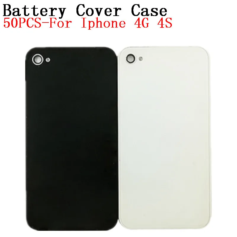 RTBESTOYZ 50Pcs/lot Phone Back Cover Case Replacement For iphone 4 4G 4S Rear Glass Battery Door