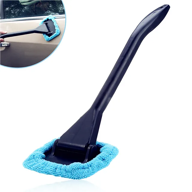1pc Microfiber Auto Window Cleaner Long Handle Car Washable Brush 1pc Microfiber Auto Window Cleaner Long Handle Car Washable Brush Windshield Wiper Cloth