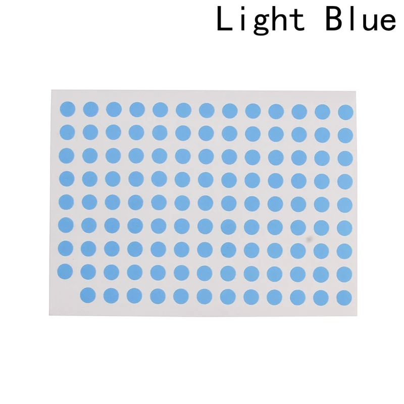 Практичные 12 листов/упаковка 8 мм круглые цветные этикетки самоклеющиеся наклейки в горошек офисные школьные принадлежности - Цвет: LB