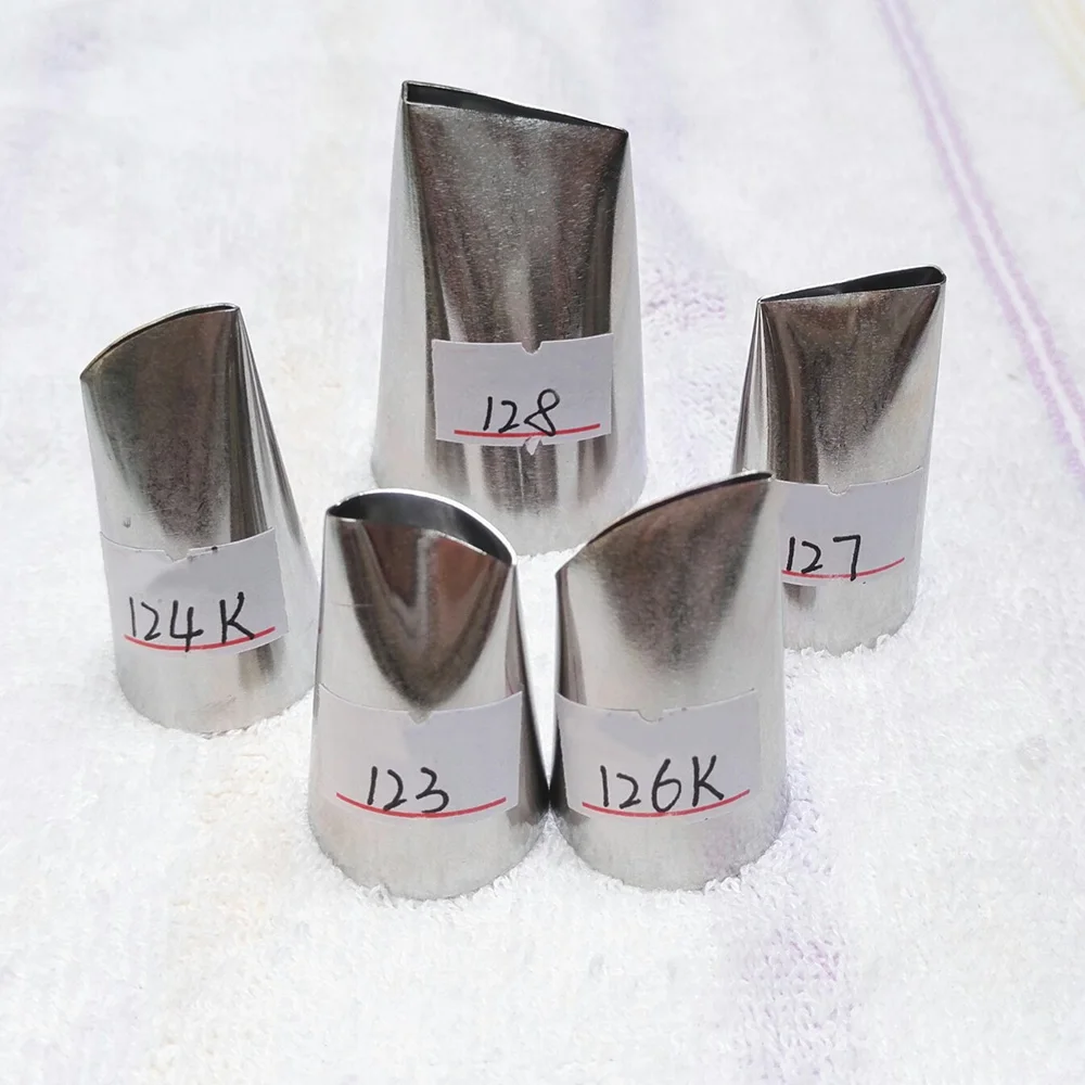 5 Pcs Rose Petal Metal Cream Tips Cake Decorating Tools