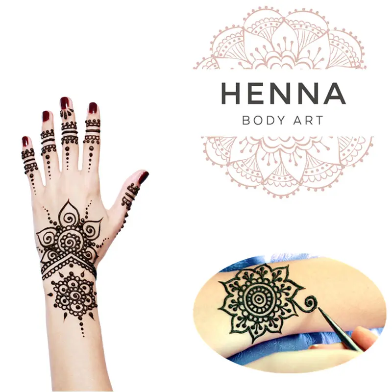 

Mehndi Henna Paste Cone Indian Fashion Temporary Tattoo Body Art Paint Waterproof 100% Safe NO PPD NO HARMFUL CHEMICALS