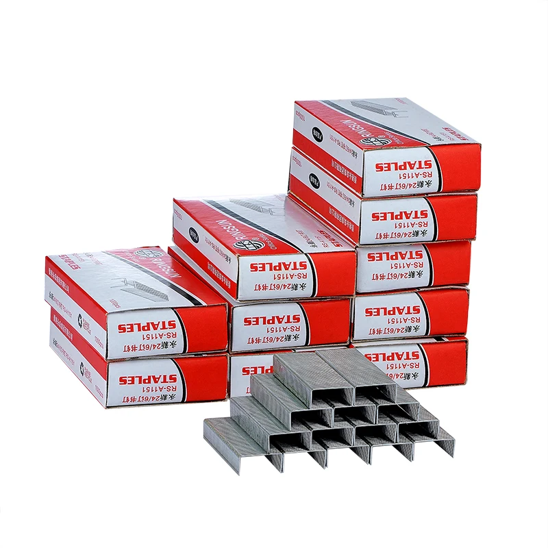

500 PCS Silver Staples Office Stationery Staple 26/6 Binding Supplies Normal Staples Metal Tapetool
