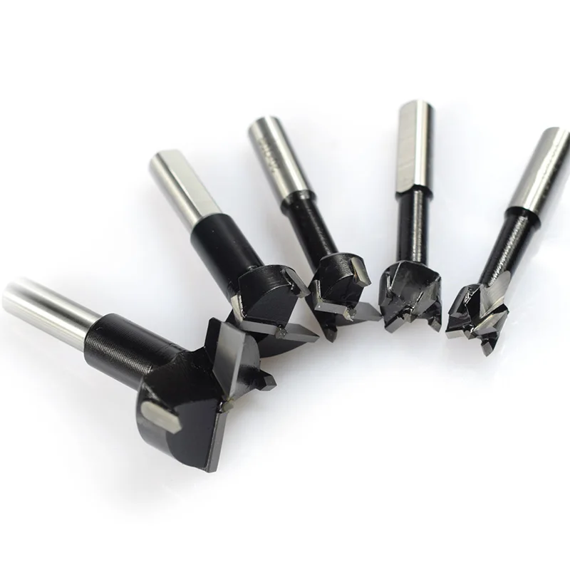 XCAN 1pc 15-35mm 4 Flutes Router Drill Bit Right Rotation Core Drill Bit Row Drilling Bit For Boring Machine Wood Hole Cutter
