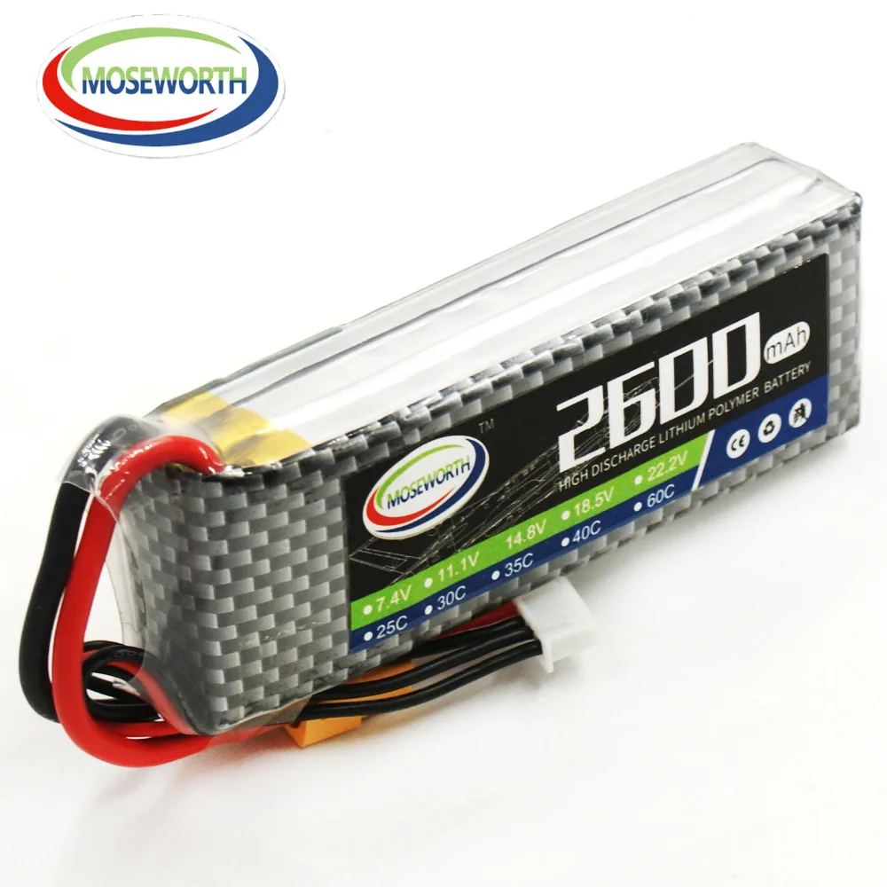 Аккумулятор Lipo 3S 11 1 В 2600 мАч 25C для радиоуправляемого вертолета квадрокоптера