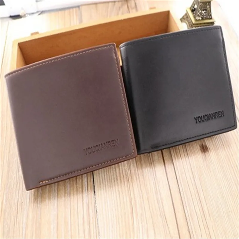 2019 New Vintage PU Thread Money Wallet Men Bifold Note Compartment Wallets Men Wallets Multi-Card Position Wallet Carteira 