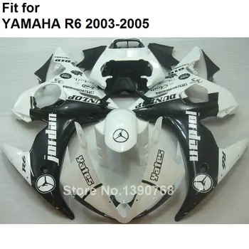 

Fairing Kit For YAMAHA YZF R6 2003 2004 2005 White Black Motorcycle Parts Fairings Kit R6 03 04 05 SZ11