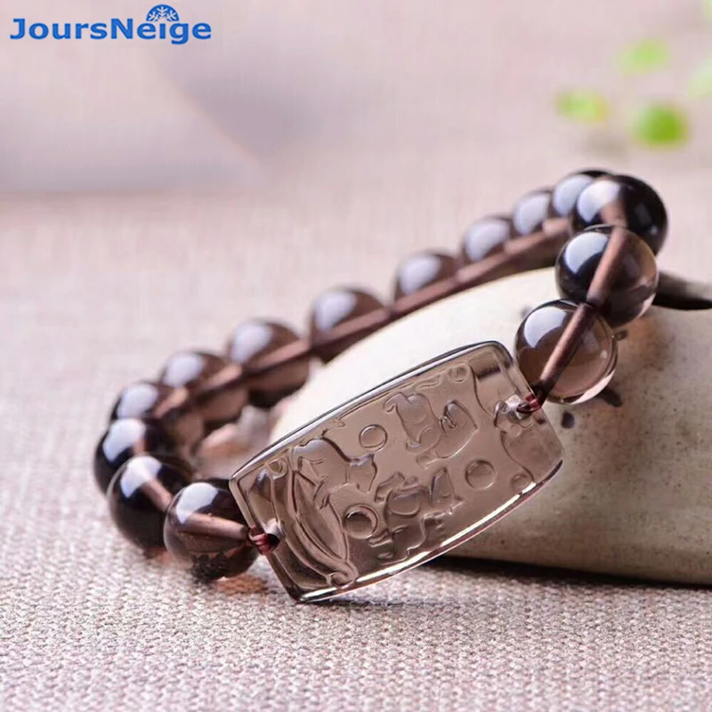 Браслет из натурального обсидиана со знаками Зодиака лошади тигра собаки|bracelet