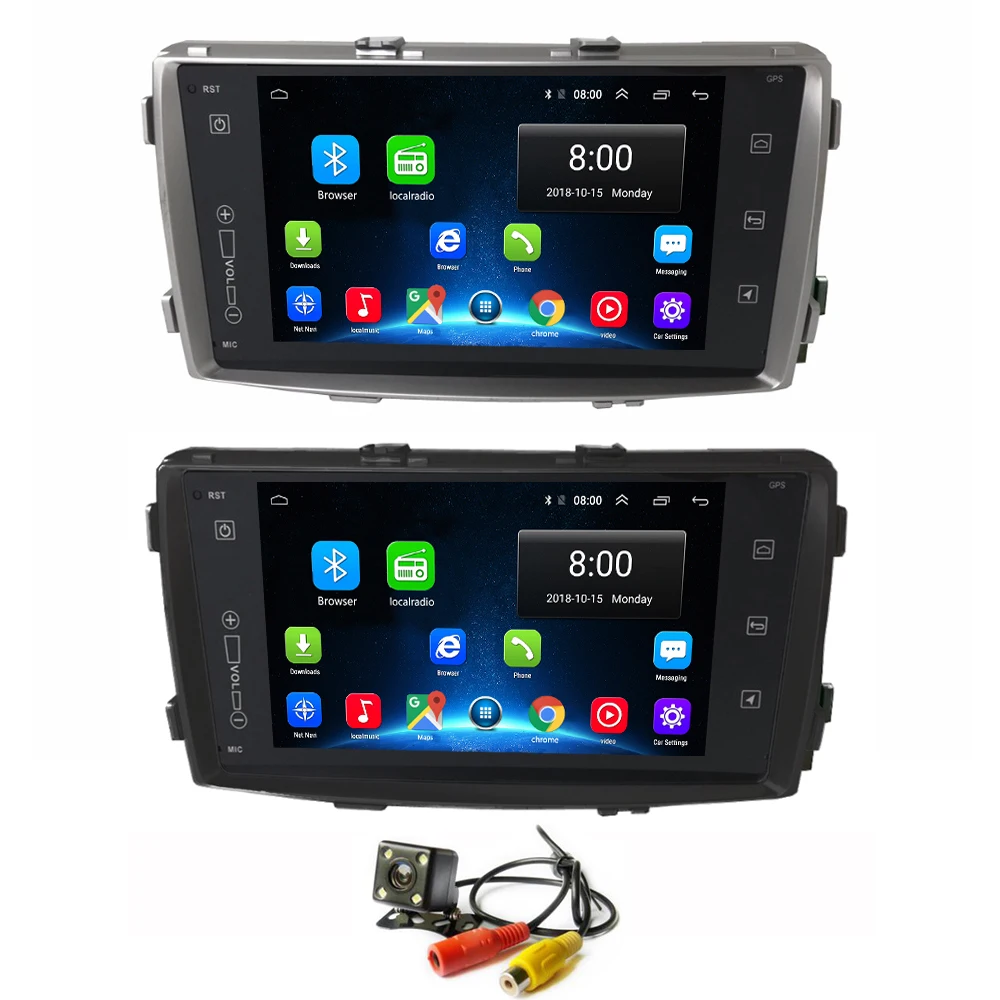 

Android 8.1 Car Radio GPS for Toyota Hilux 2008-2014 Audio Multimedia Stereo Player Sat Head Unit Wifi BT with only black