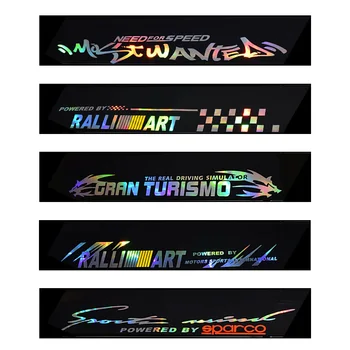 

Laser Reflective Letters Auto Car Front Window Windshield Decal Stickers For BMW For Ford Focus For Mazda - Car Styling Fashion