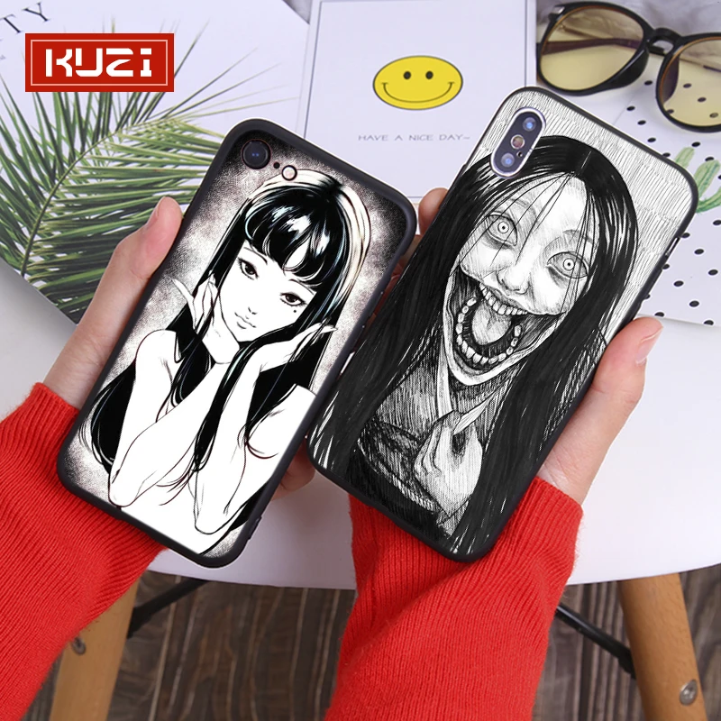 

KUZI terror Phone Bag Case For iphone 7 XS MAX Case Soft Back Cover For iphone 6 6S 7 8 Plus iphone X XR Half Wrapped Case