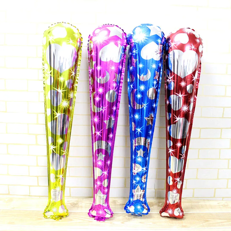 

Cheer Blow Bar Foil Balloons 5pcs Large Aluminum Baseball Bat Ballon Children's Toys Inflatable Air Globos Event Party Supplies