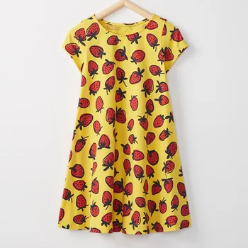

cute cotton strawberry boutique baby girl summer wholesale dresses