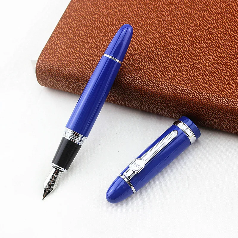 

Jinhao 159 Design of new luxury ice blue Fountain Pen and stationery metal ink pen