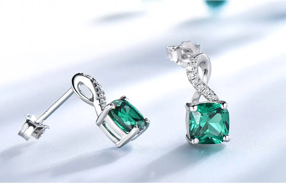 UMCHO Smaragd 925 Sterling Silber Schmucksets für Damen S027E-1 Stk. (7)