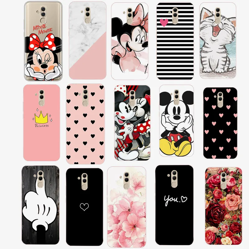 

Cat Soft Silicone Case For Huawei Mate 20 lite Silicone Phone Case For Coque Huawei p30 lite Pro P20 Lite Case Back Cover Bumper