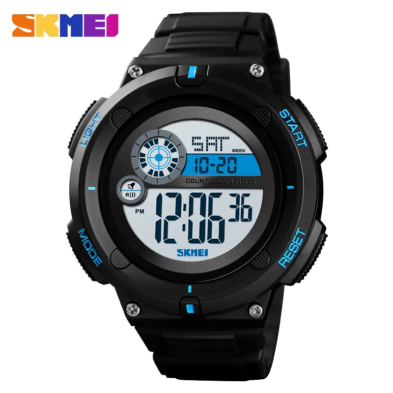 

SKMEI 1481 Outdoor Teenager Sport Watch Men/Male Digital Wristwatches 50M Waterproof Stopwatch Double Time Alarm erkek kol saati