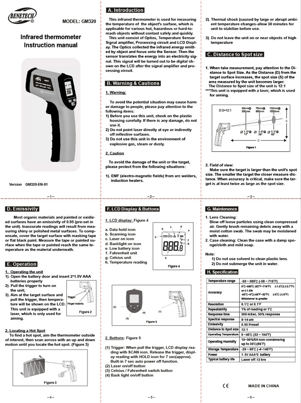 Veterinary Infrared thermometer non contact digital animals6