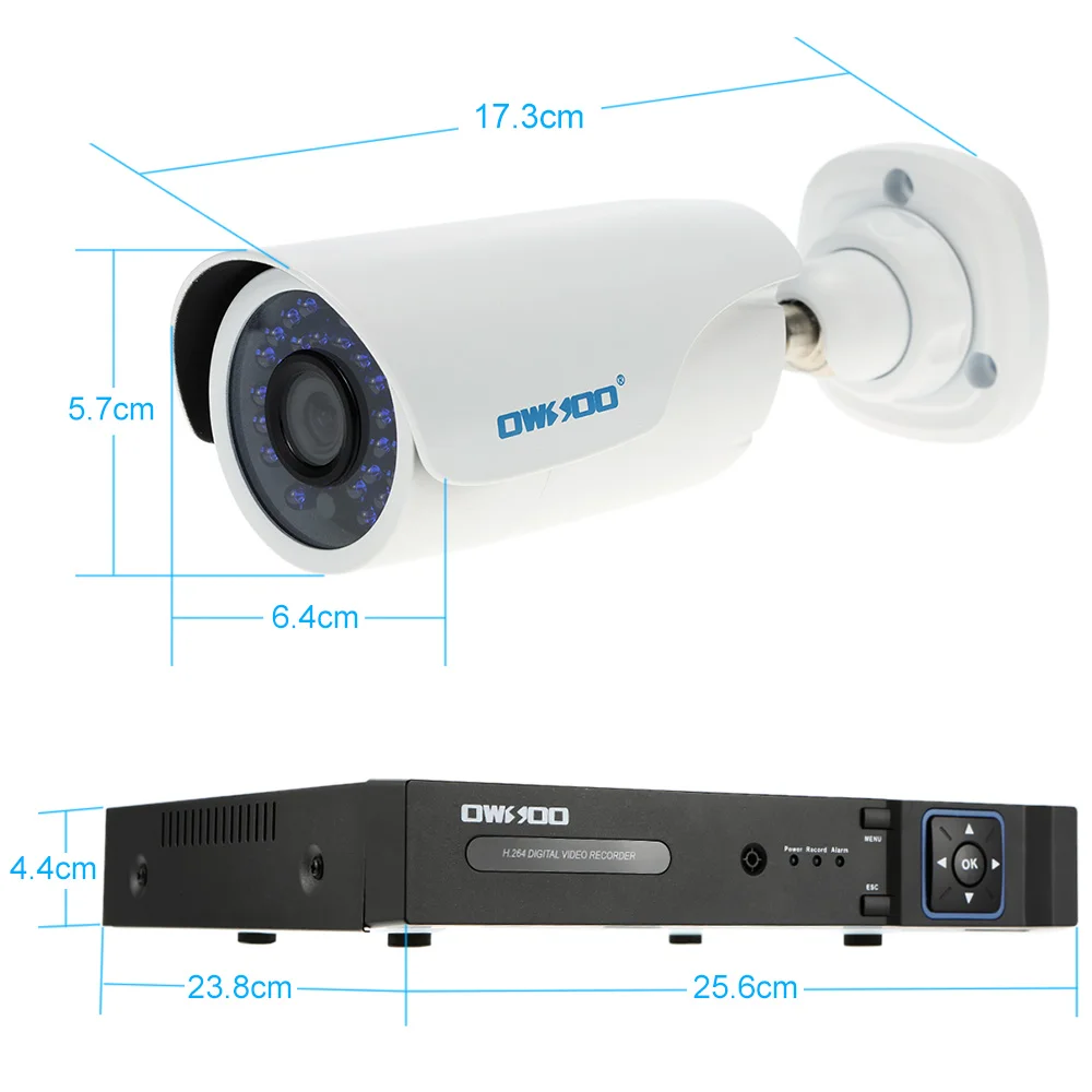 OWSOO Full 720 P 16CH AHD DVR 12 шт. 1500TVL система безопасности камеры 720 P инфракрасная камера системы безопасности наружное ONVIF устройство цифровой видеозаписи рекордер евро шток