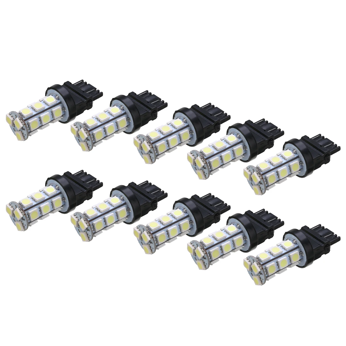 

New Arrival 10Pcs/set 3157 18LED Car Tail Brake Light 12V Car Stop Backup Reverse Turn Signal Light Bulb White 6000K