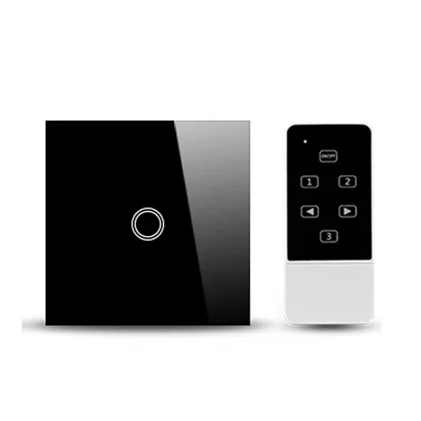 

EU 1 Gang Remote Control Wall Switch Wireless AC110-240V Work With Broadlink Touch Scree blue LED backlight Smart Home
