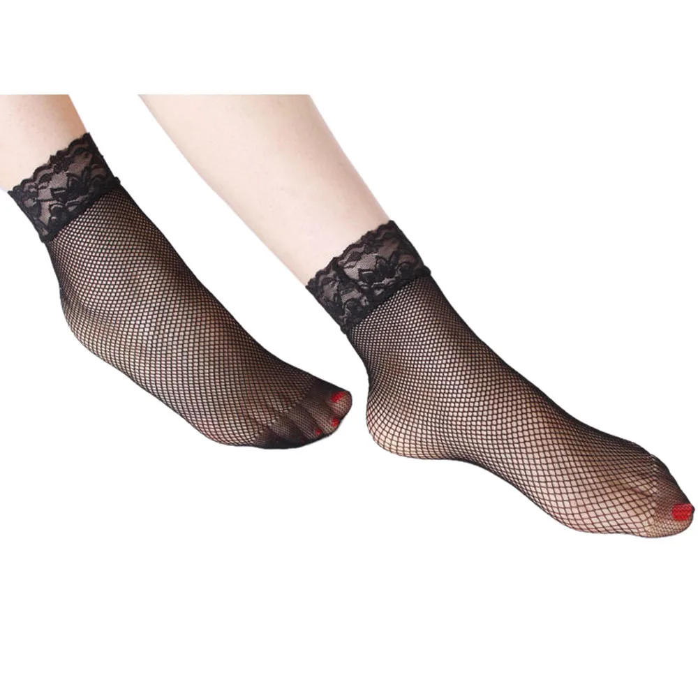 Женские носки omen сексуальная сетка из шнурков чистый однотонный топ-лодыжки короткие носки стильная женская одежда