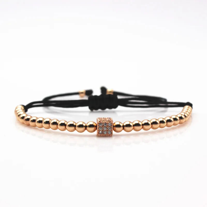 MR. JEWELRY мужские браслеты розовое золото бусины из нержавеющей стали ручная работа
