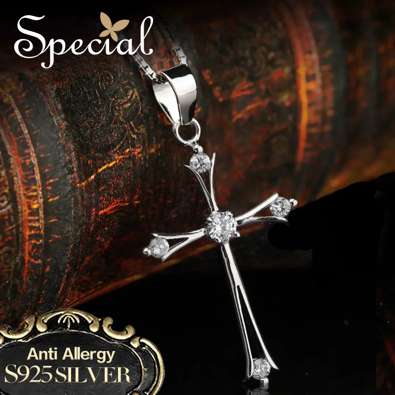 

Special New Fashion 925 Sterling Silver Necklaces & Pendants Vintage Maxi Necklace Cross Choker Necklaces for Women XL141196