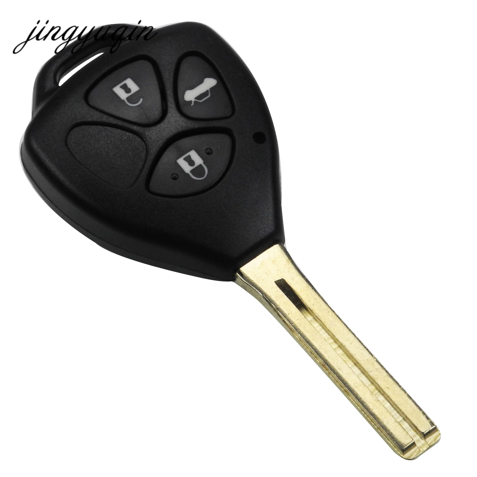 

jingyuqin 3 Button Remote Car Key Shell Fob For Toyota Crown Entry key Case Housing TOY48 Uncut Blade Replacement