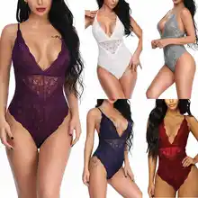 Женское боди Ночное белье кружевное Babydoll комбинезон ночное белье нижнее белье