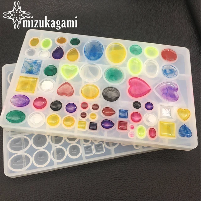 1pcs UV Resin Jewelry Liquid Silicone Mold Heart Water Drop Round Beads