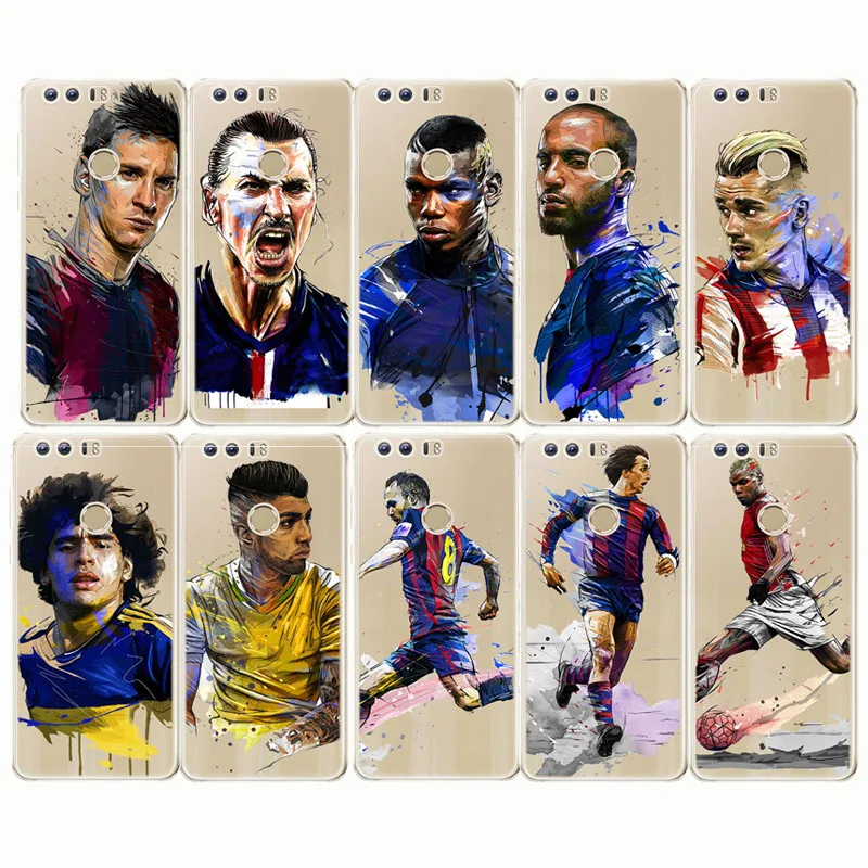 

Ronaldo Messi Neymar Football Barcelona Soccer Star Sport Soft Silicone Phone Cases Cover for huawei honor 8 9 10 lite