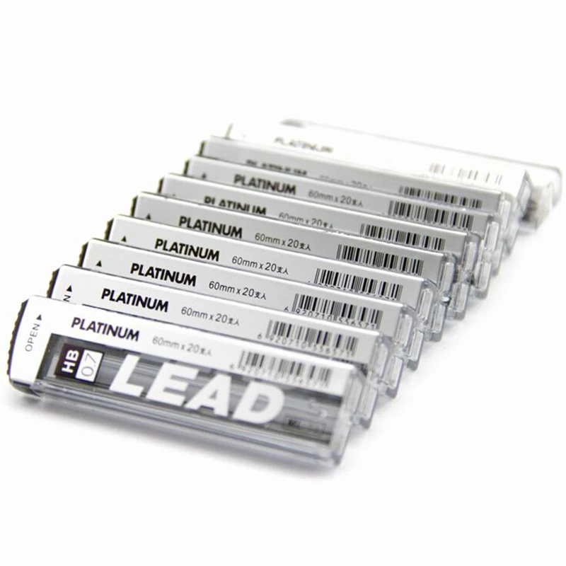 2018-Japan-Platinum-Super-fine-hi-polymer-0-7mm-0-5mm-2B-HB-mechanical-pencil-leads