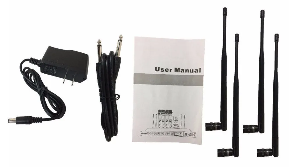 pro dj stage microphone 4channel wireless mic system