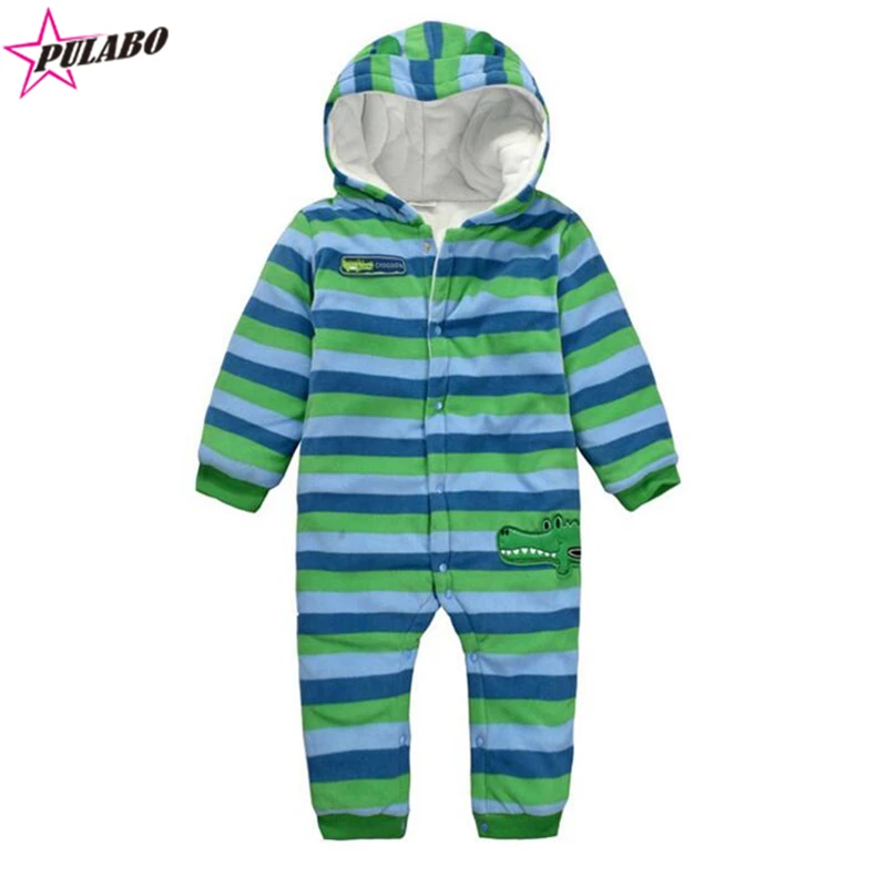 

2016 new infants baby rompers newborn baby clothing cartoon animal leisure Jumpsuit baby cute crocodile striped clothes