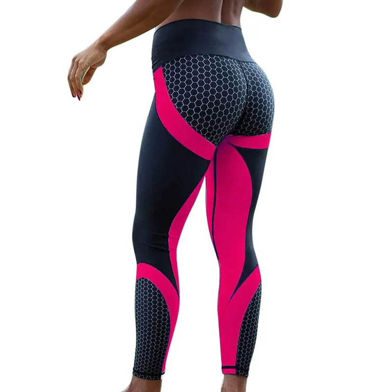

Mesh Pattern Print leggings Women Breathable High Waist Sport Legins Femme Workout Legging Push Up Elastic Slim Pants Plus Size