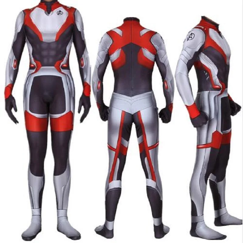 2019 New Avengers Endgame Quantum Realm Jumpsuit Spandex Zentai Tights Costume Advanced Tech Cosplay Costumes (2)