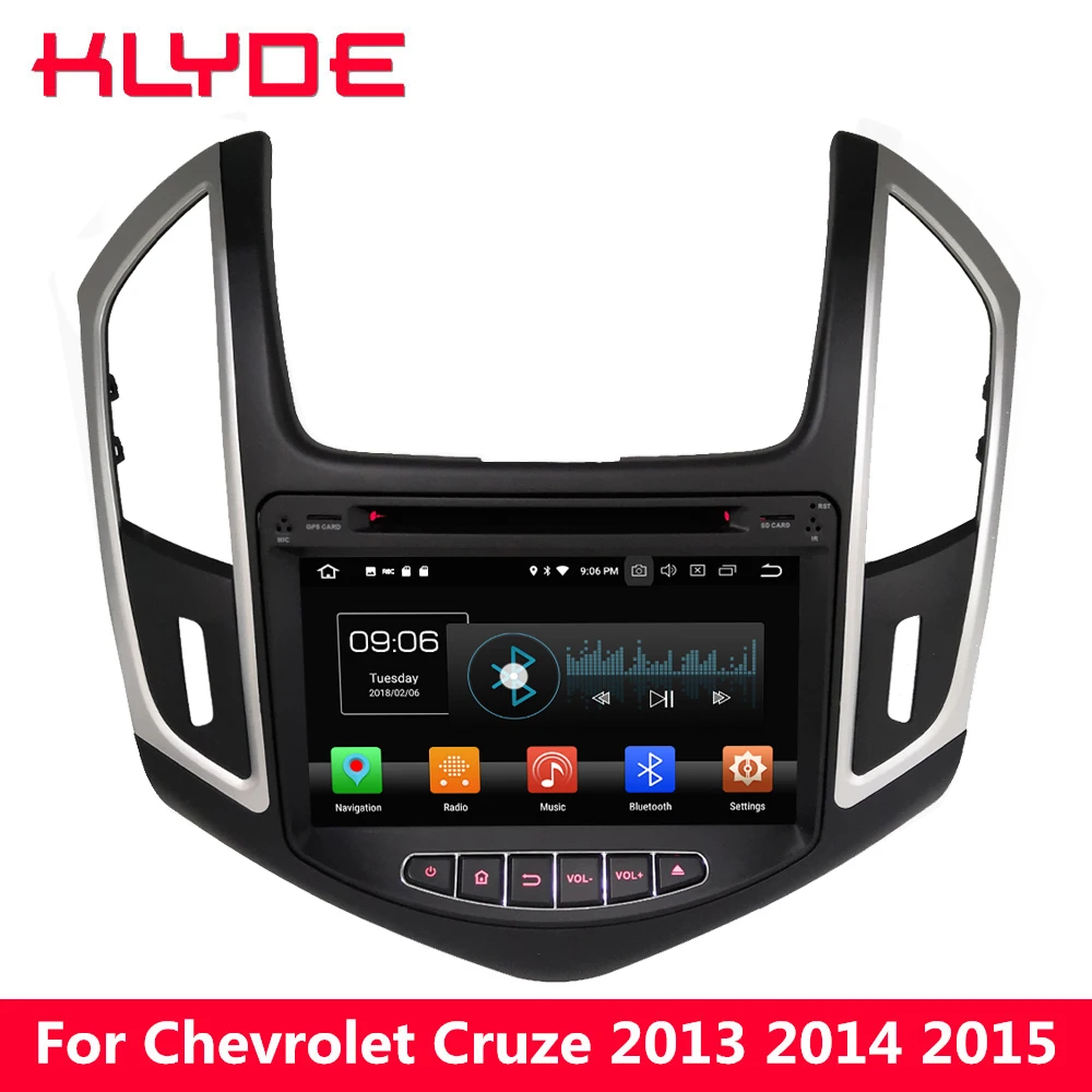 

KLYDE 8" Android 8 7.1 4G WIFI Octa Core PX5 4GB RAM 32GB ROM Car DVD Multimedia Player Radio For Chevrolet Cruze 2013 2014 2015