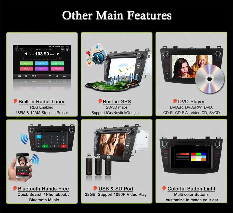 Clearance Ownice C500 Octa 8 Core Android 6.0 Car DVD player For Mazda 3 2008-2013 WIFI Radio GPS Navi OBD DVR 2GB RAM 32GB ROM Support 4G 13