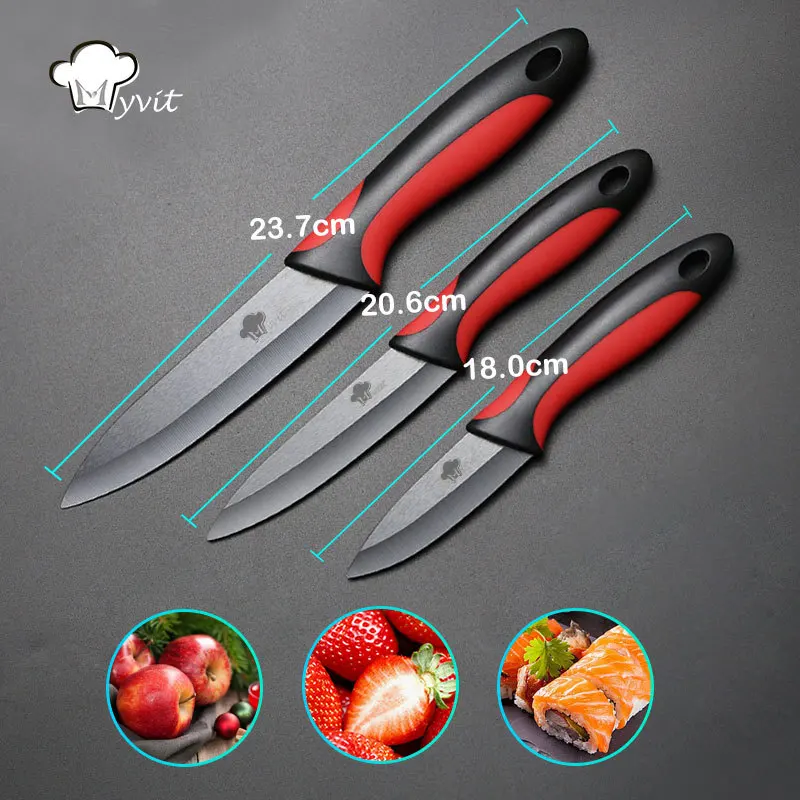 Керамические ножи 3, 4, 5 дюймов, набор кухонных ножей шеф-повара для нарезки овощей и фруктов, набор инструментов для приготовления пищи