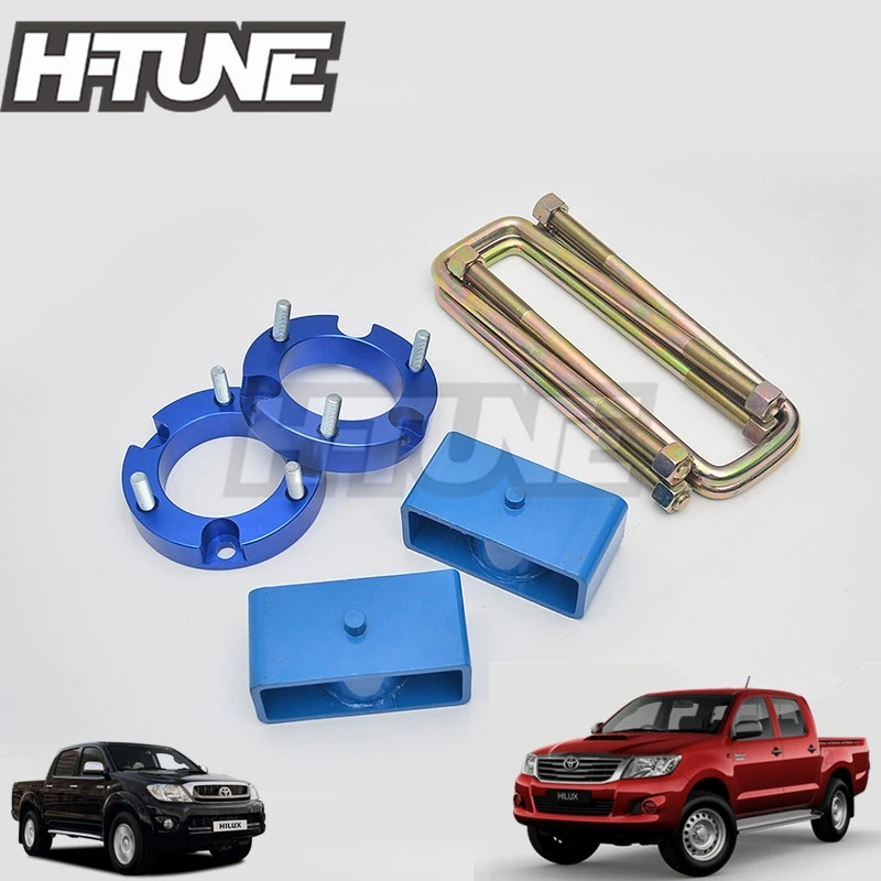 H-TUNE 4x4 Accesorios 32mm Front Strut Spacer 51mm Rear Suspension Block Lift Kit 4WD For Hilux Vigo SR5 SR6 05-14