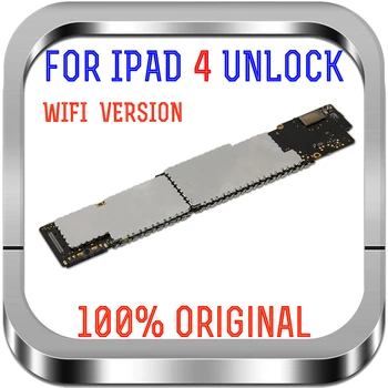 

A1458 A1459Good Work for Ipad 4 Motherboard 16gb Original unlocked logic board 32gb for Ipad 4 Mainboard 64gb Wifi Version A1460