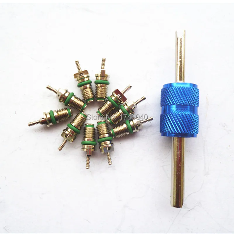 R134a Car Auto Household Air Conditioner Refrigerants HVAC AC Valve Core Valves Needles Assortment Repair Kit Valve core wrench (1).jpg